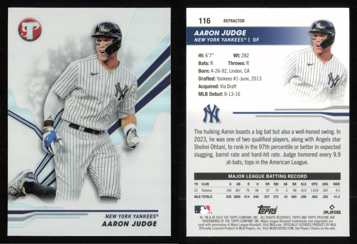 2024 Topps Pristine AARON JUDGE Refractor #116 Yankees