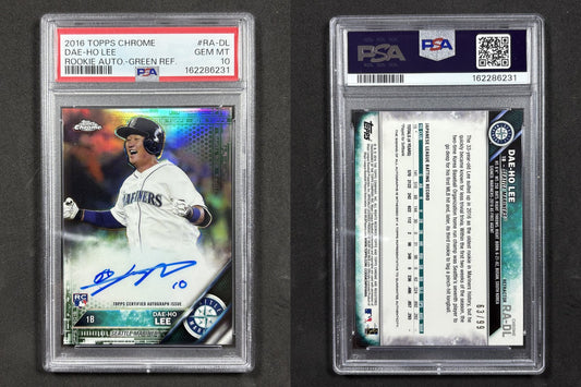 2016 Topps Chrome DAE-HO LEE Rookie Autograph Green Refractor #RA-DL /99 PSA 10