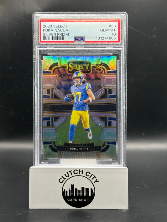 2023 Select Puka Nacua Silver Prizm #56 PSA 10 Rookie Card
