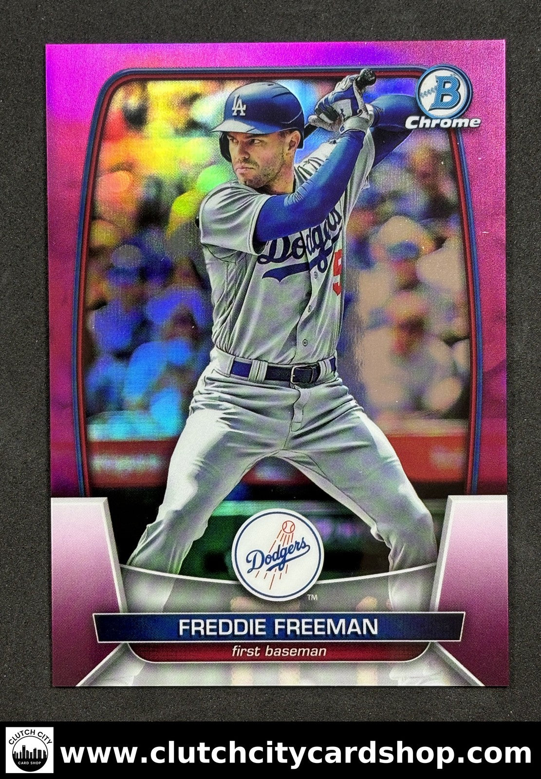 2023 Bowman Chrome FREDDIE FREEMAN Fuchsia Refractor #47 #/299 Dodgers
