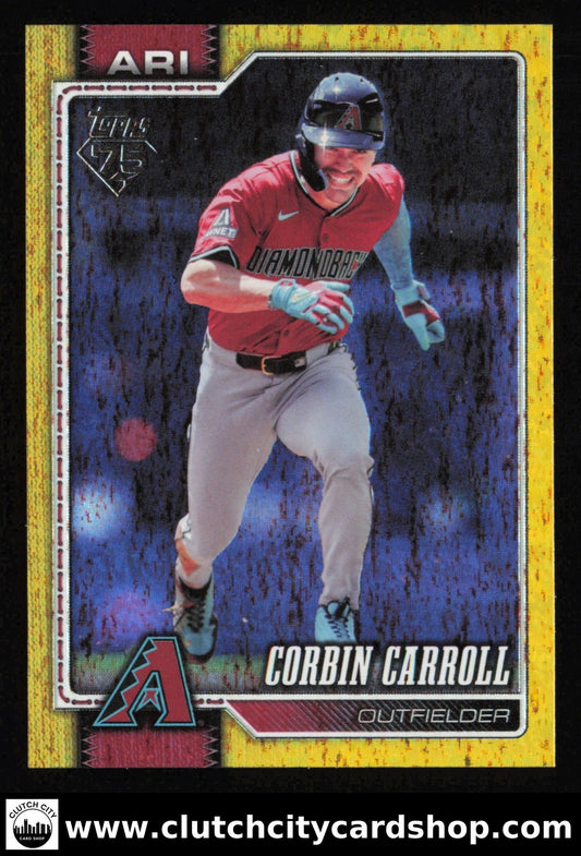 2026 Topps Series 1 CORBIN CARROLL Yellow Rainbow Foil #314 #/399 Diamondbacks