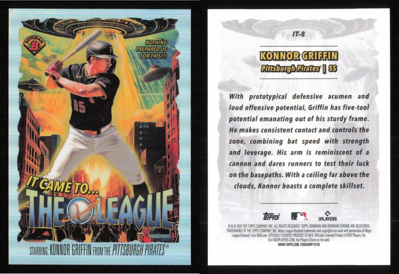 2025 Bowman Chrome KONNOR GRIFFIN It Came to the League #IT-8 Pirates