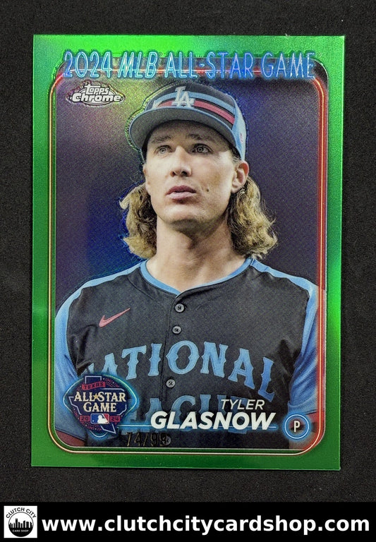 2024 Topps Chrome TYLER GLASNOW MLB All-Star Game Green Refractor /99 #ASGC-26