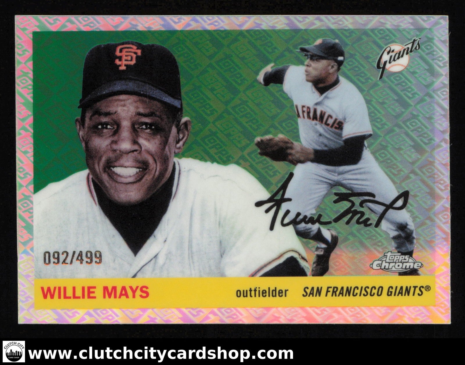 2025 Topps Chrome Platinum Anniversary WILLIE MAYS Refractor #469 #/499 Giants