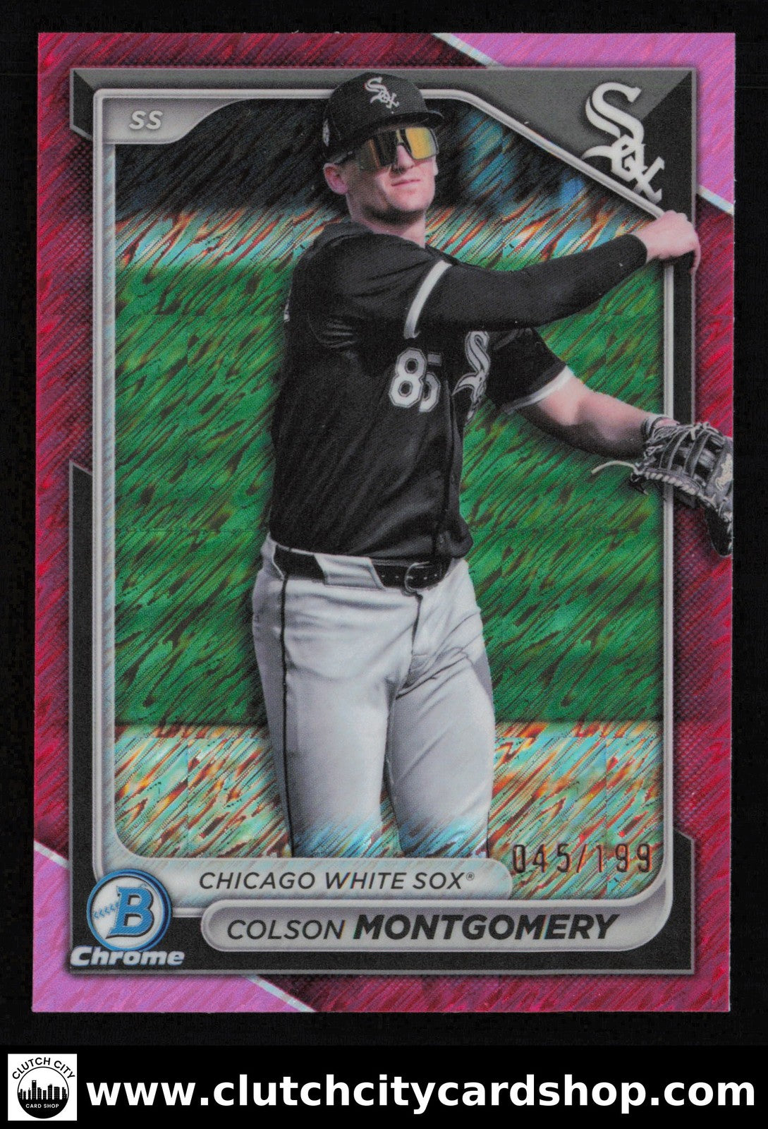 2024 Bowman Chrome COLSON MONTGOMERY Fuchsia Wave #BCP-231 #/199 White Sox