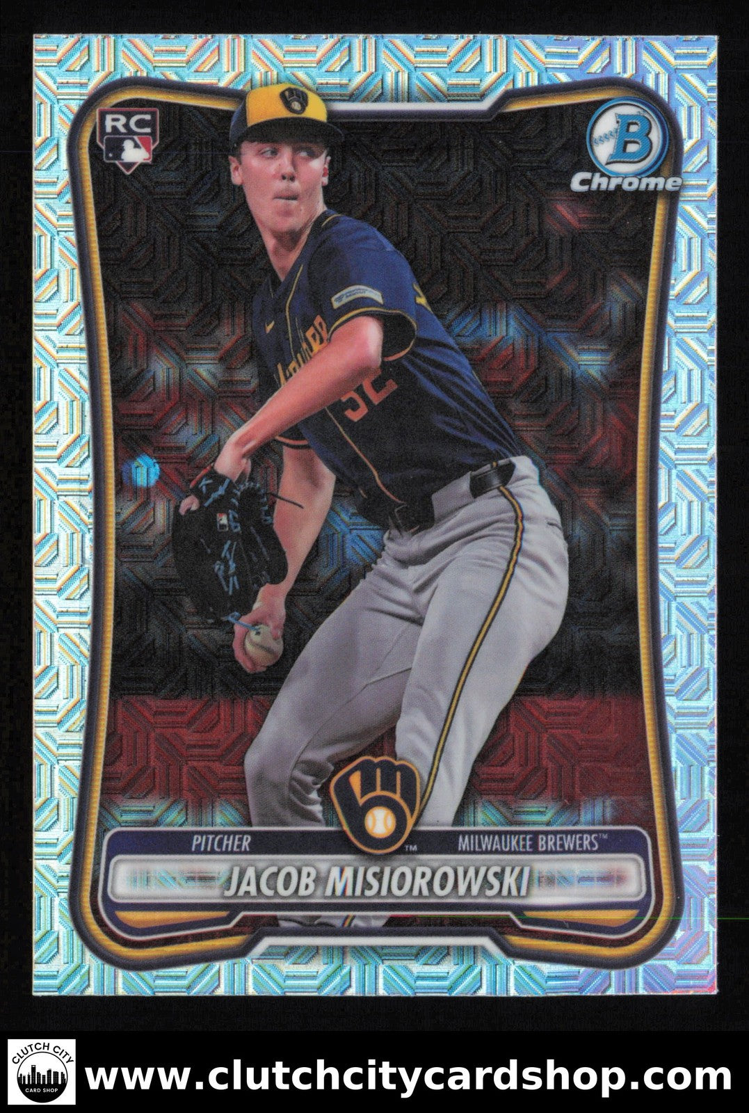 2026 Bowman Chrome JACOB MISIOROWSKI Mojo Refractor #35 RC Brewers