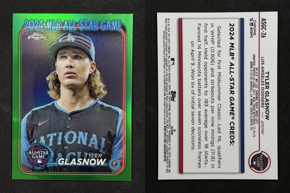 2024 Topps Chrome TYLER GLASNOW MLB All-Star Game Green Refractor /99 #ASGC-26