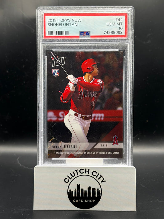 2018 Topps Now Shoehei Ohtani Rookie Card PSA 10